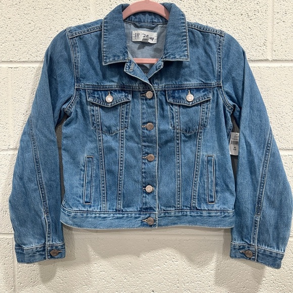 Gap Kids x Disney Minnie Mouse Denim Jacket XL (12) Embroidered Jean Jacket NWT - Picture 3 of 7